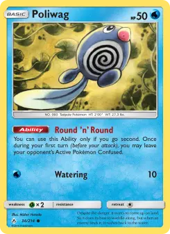 Pokémon-Karte Poliwag 036/214