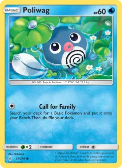 Pokémon-Karte Poliwag 037/214