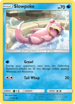 Pokémon-Karte Slowpoke 042/214
