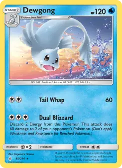 Pokémon-Karte Dewgong 045/214