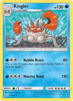Pokémon-Karte Kingler 047/214
