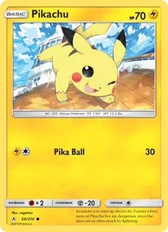 Pokémon-Karte Pikachu 054/214