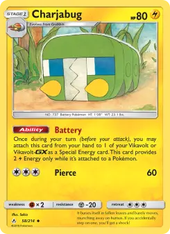 Pokémon-Karte Charjabug 058/214