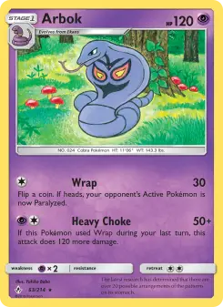 Pokémon-Karte Arbok 063/214