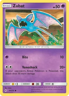 Pokémon-Karte Zubat 064/214