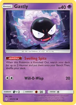 Pokémon-Karte Gastly 067/214