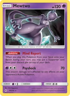 Pokémon-Karte Mewtwo 075/214