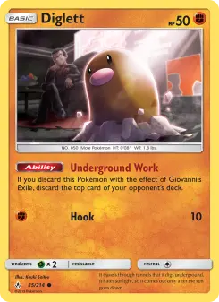 Pokémon-Karte Diglett 085/214
