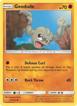 Pokémon-Karte Geodude 087/214