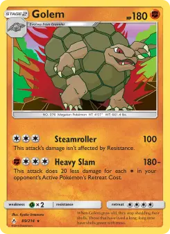 Pokémon-Karte Golem 089/214