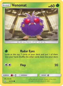 Pokémon-Karte Venonat 009/214