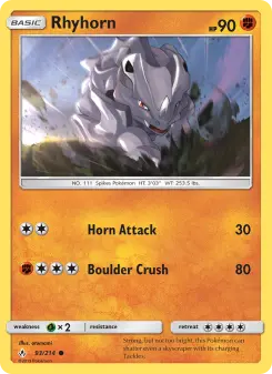 Pokémon-Karte Rhyhorn 093/214