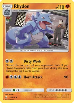 Pokémon-Karte Rhydon 094/214