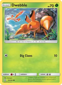 Pokémon-Karte Dwebble 010/236