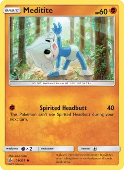 Pokémon-Karte Meditite 109/236