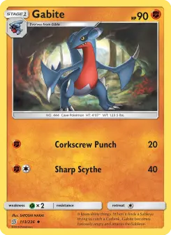 Pokémon-Karte Gabite 113/236