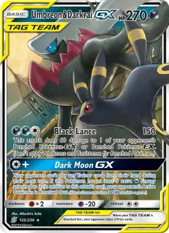Pokémon-Karte Umbreon & Darkrai GX 125/236