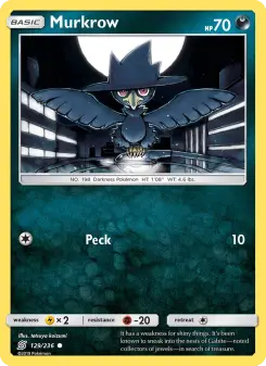 Pokémon-Karte Murkrow 129/236