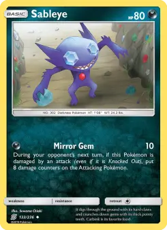 Pokémon-Karte Sableye 133/236