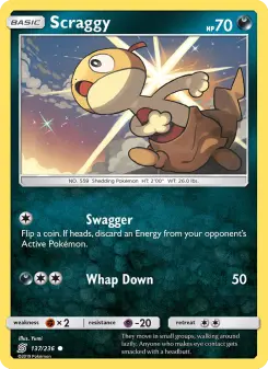 Pokémon-Karte Scraggy 137/236