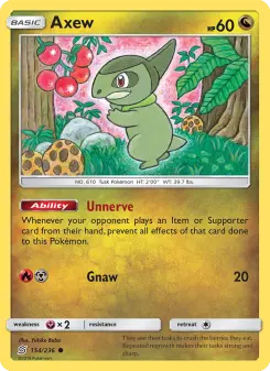 Pokémon-Karte Axew 154/236