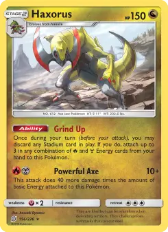Pokémon-Karte Haxorus 156/236