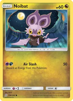 Pokémon-Karte Noibat 158/236
