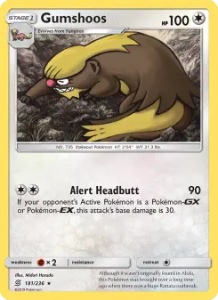 Pokémon-Karte Gumshoos 181/236