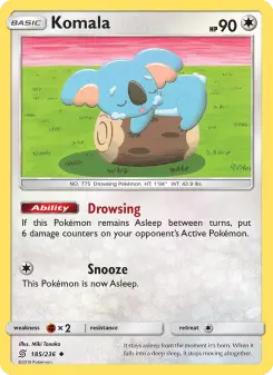 Pokémon-Karte Komala 185/236