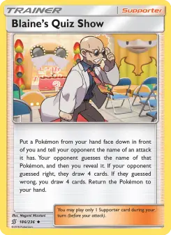 Pokémon-Karte Blaine’s Quiz Show 186/236