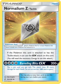 Pokémon-Karte Normalium Z: Tackle 203/236