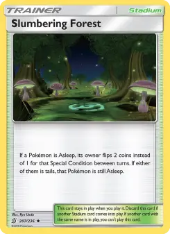 Pokémon-Karte Slumbering Forest 207/236
