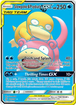 Pokémon-Karte Slowpoke & Psyduck GX 217/236