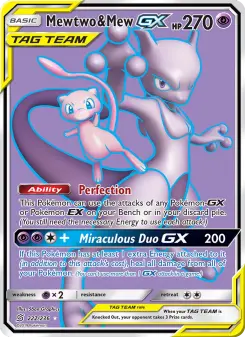 Pokémon-Karte Mewtwo & Mew GX 222/236