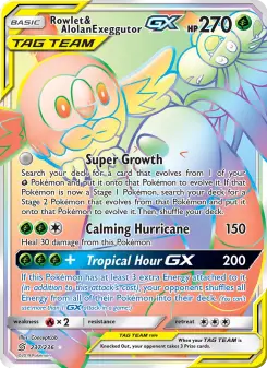 Pokémon-Karte Rowlet & Alolan Exeggutor GX 237/236