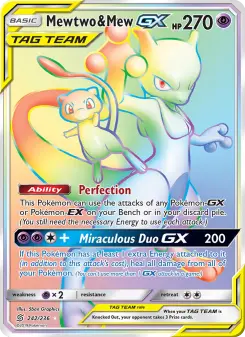 Pokémon-Karte Mewtwo & Mew GX 242/236