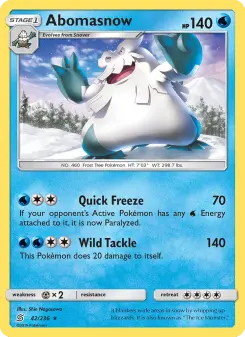 Pokémon-Karte Abomasnow 042/236
