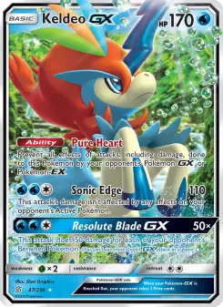 Pokémon-Karte Keldeo GX 047/236