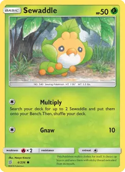 Pokémon-Karte Sewaddle 006/236