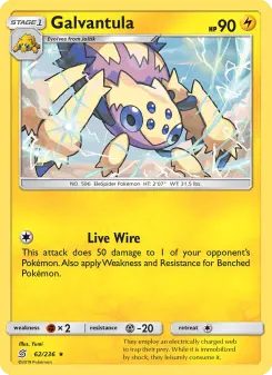 Pokémon-Karte Galvantula 062/236