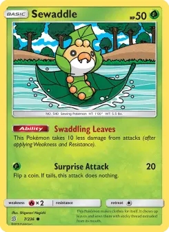 Pokémon-Karte Sewaddle 007/236