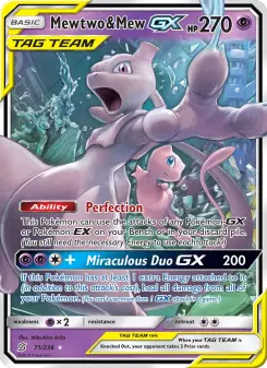 Pokémon-Karte Mewtwo & Mew GX 071/236