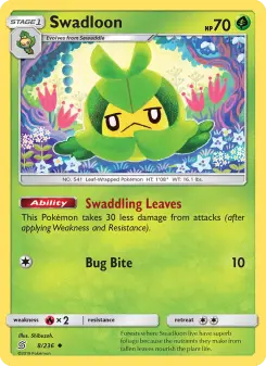 Pokémon-Karte Swadloon 008/236