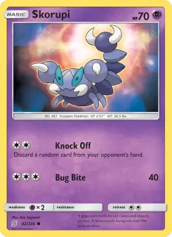 Pokémon-Karte Skorupi 082/236