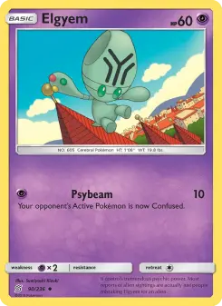 Pokémon-Karte Elgyem 090/236