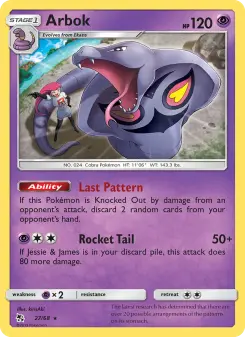 Pokémon-Karte Arbok 027/068