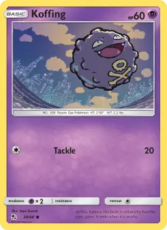 Pokémon-Karte Smogon 028/068