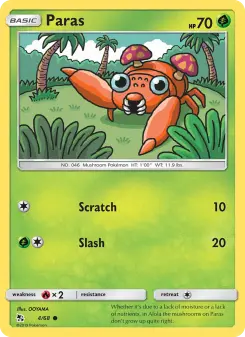 Pokémon-Karte Paras 004/068