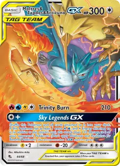 Pokémon-Karte Lavados & Zapdos & Arktos GX 044/068