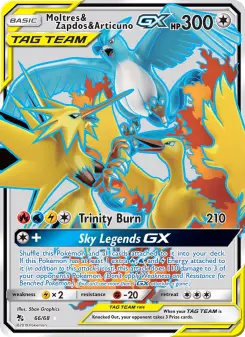 Pokémon-Karte Lavados & Zapdos & Arktos GX 066/068